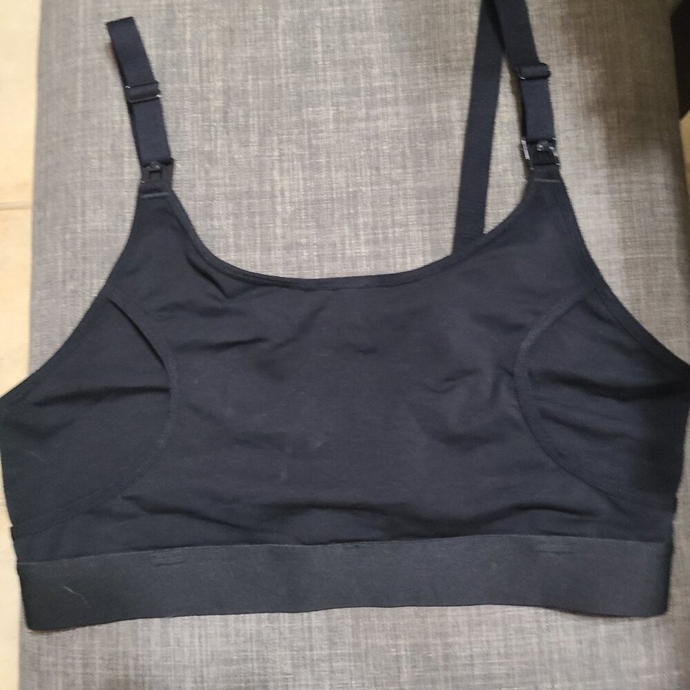 Hands Free Pumping Bra Hands-Free Breast Pump Bra Nursing Bras  (Black, Large)